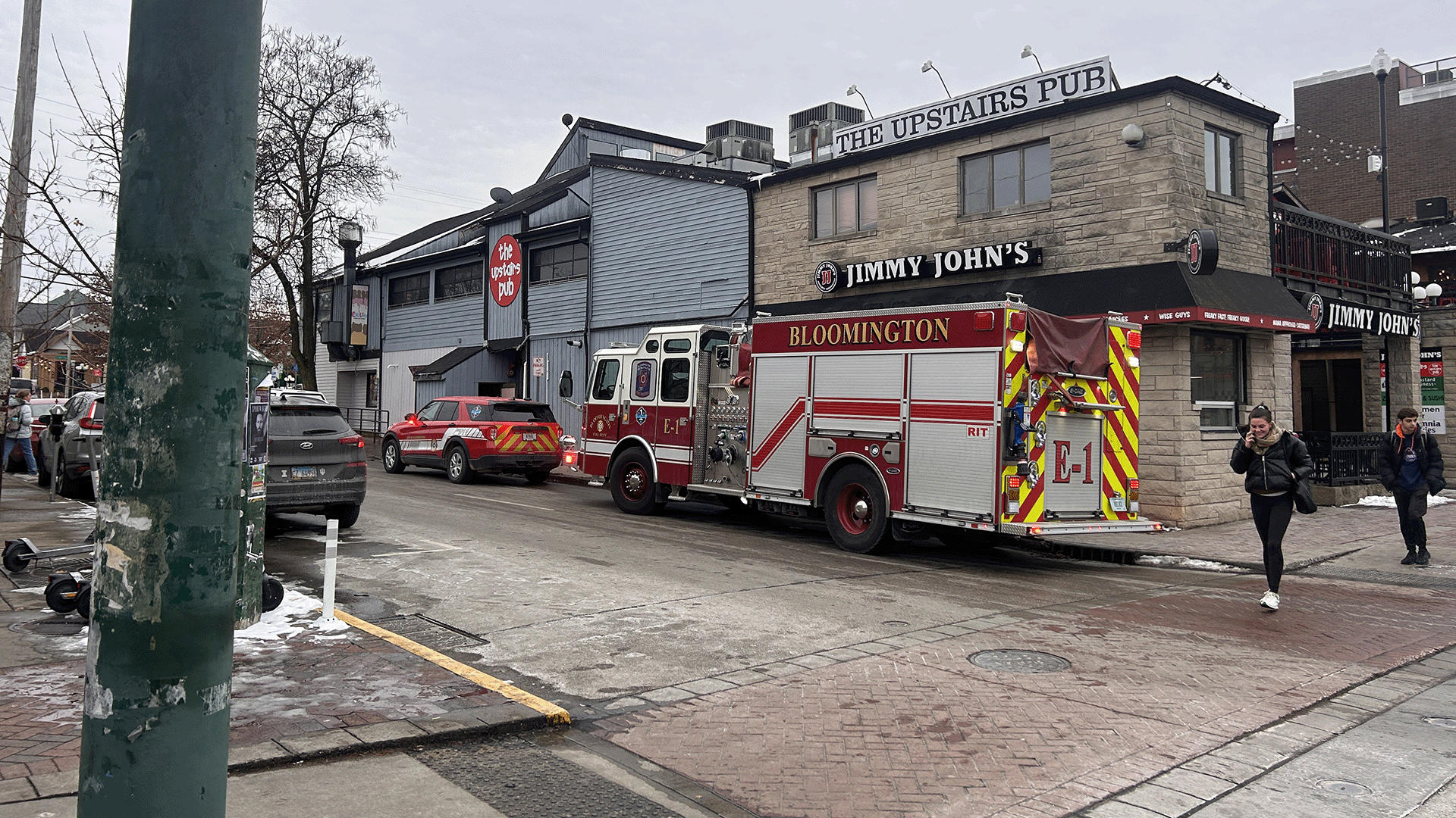 Sprinkler pipe leak forces closures in Dunnkirk Squar