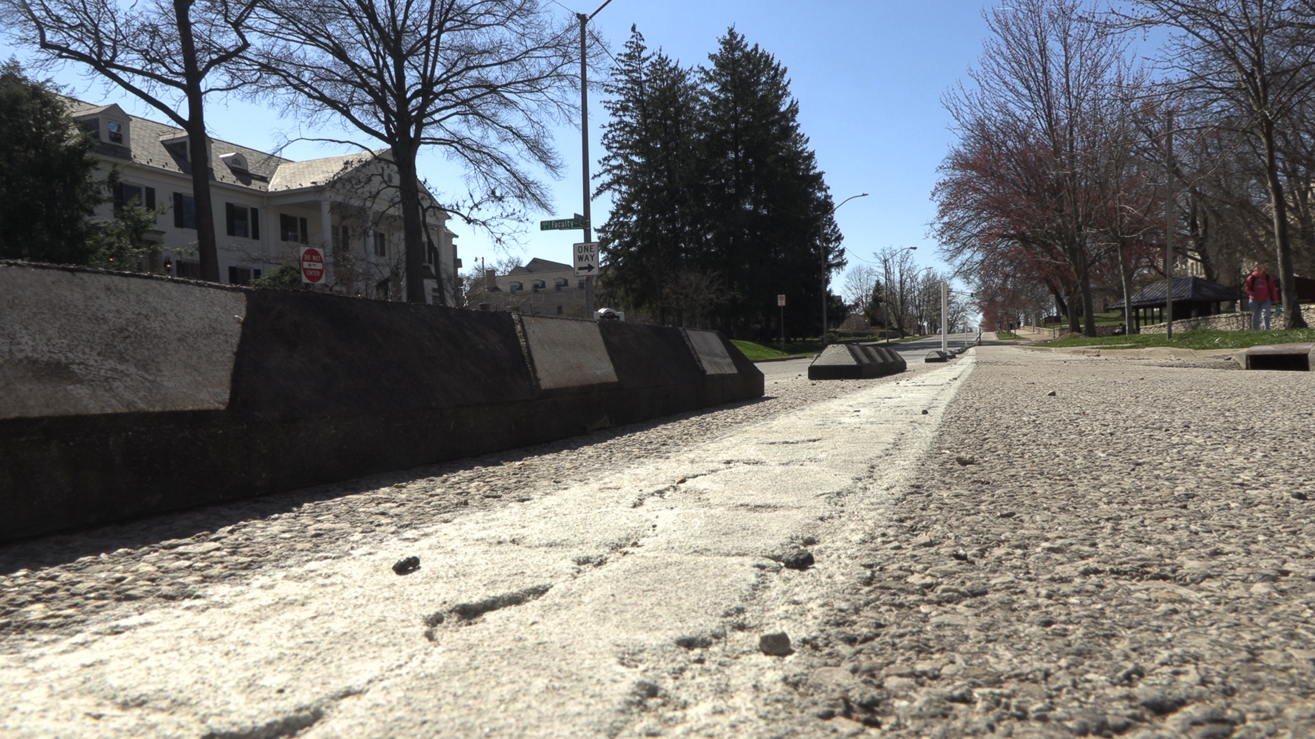 Barriers added along Third Street bike lane